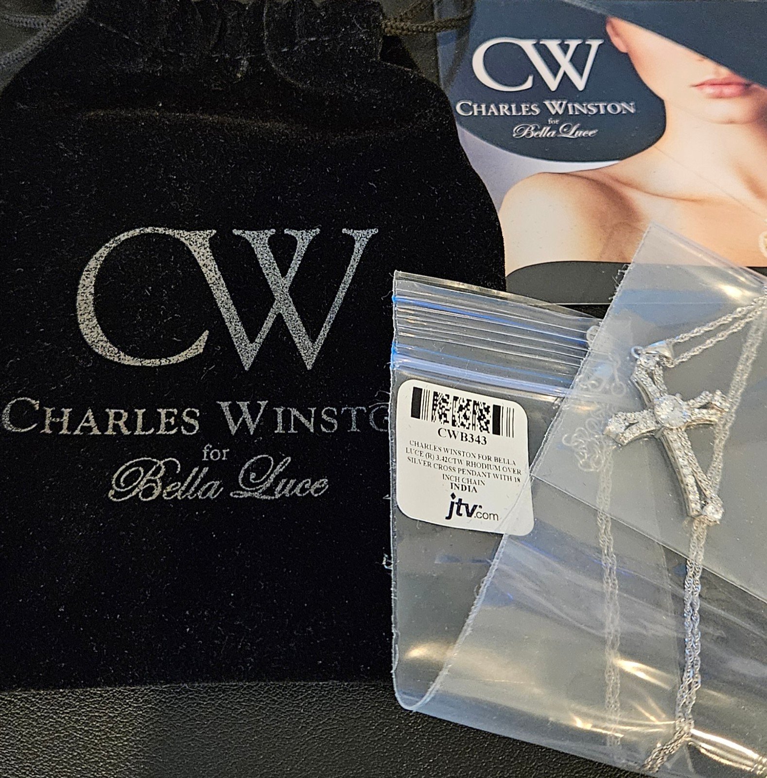 Charles Winston Bella Luce Cross Necklace NEW