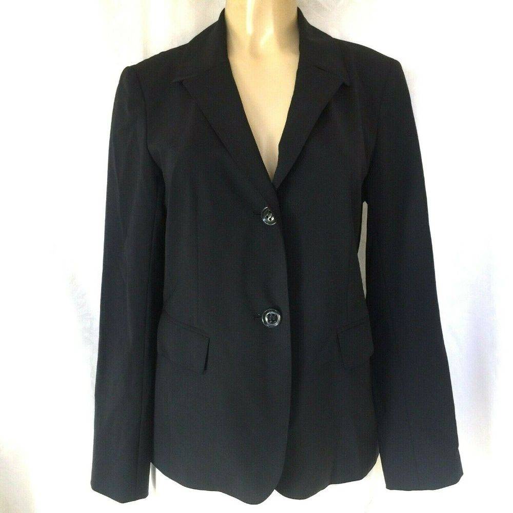 LAFAYETTE 148 Navy Wool Blazer Jacket