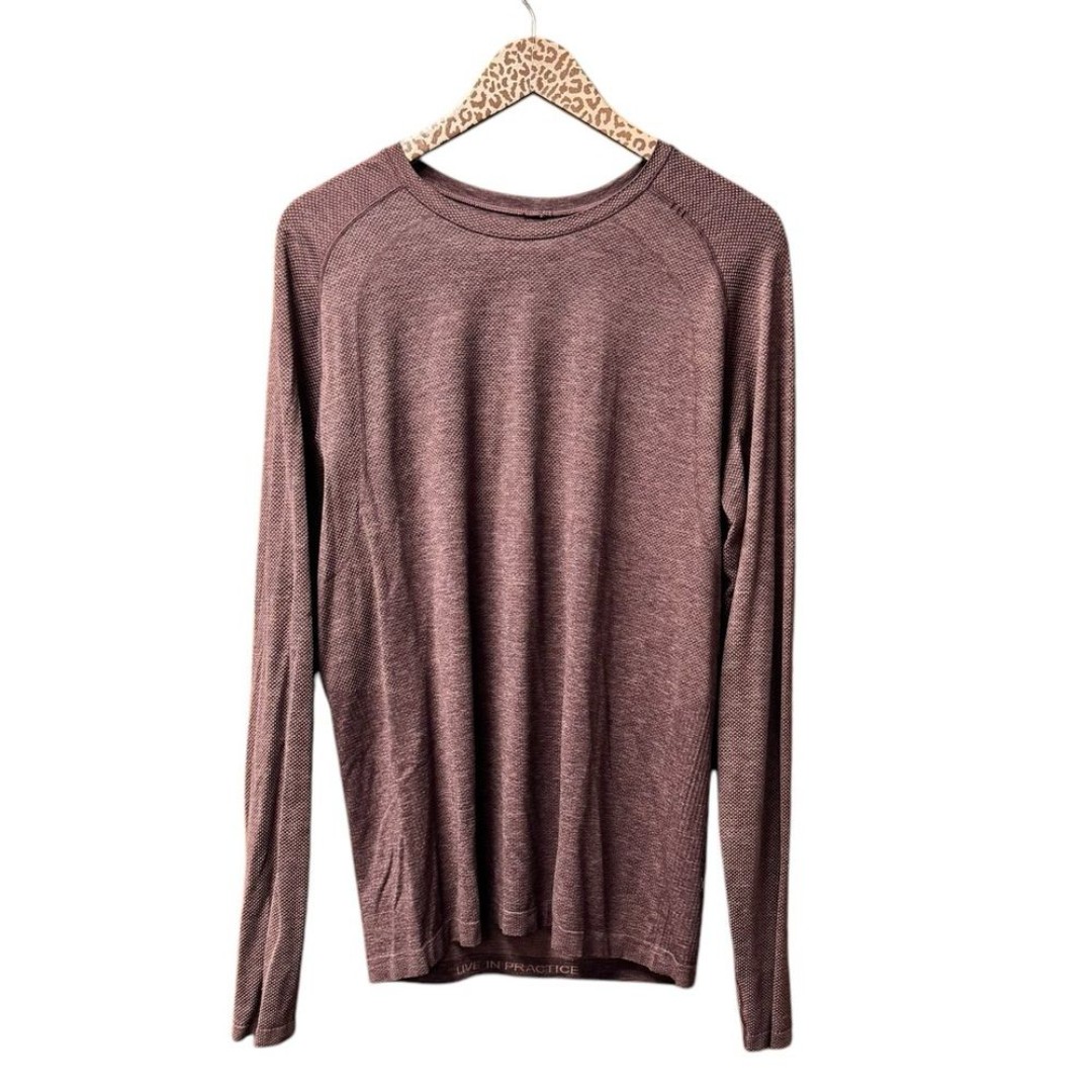 Lululemon Mens Metal Vent Tech Long Sleeve Shirt Red Dust Arctic Plum Large L