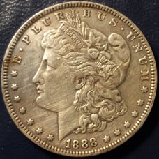 1888 Morgan Silver 1 Dollar AU Condition
