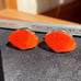 Orange Carnelian Silver Cufflinks Cufflinks Cufflinks
