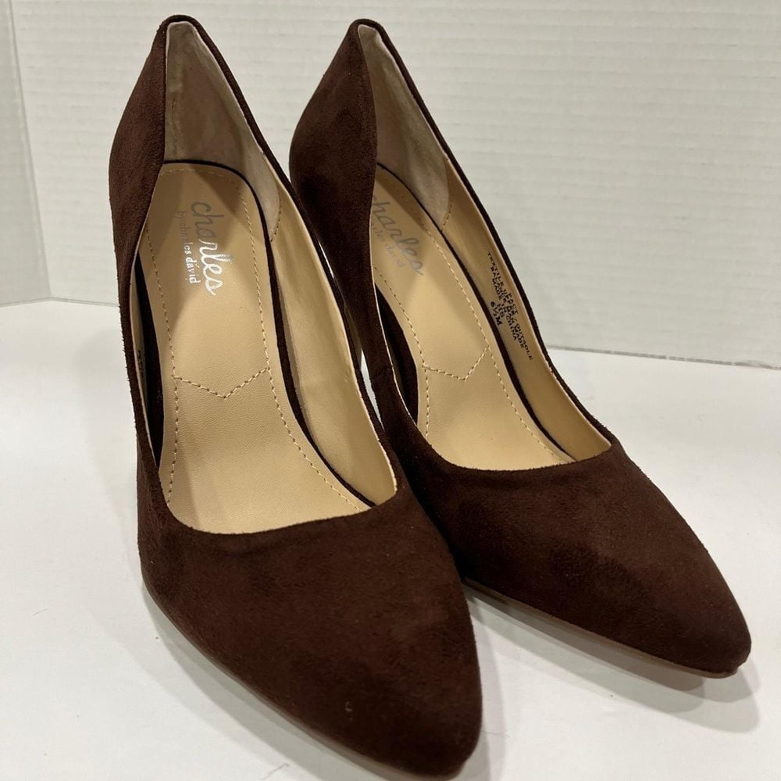 Charles By Charles David Womens Pact Microsuede Pointed Toe Stiletto Heel Pumps.