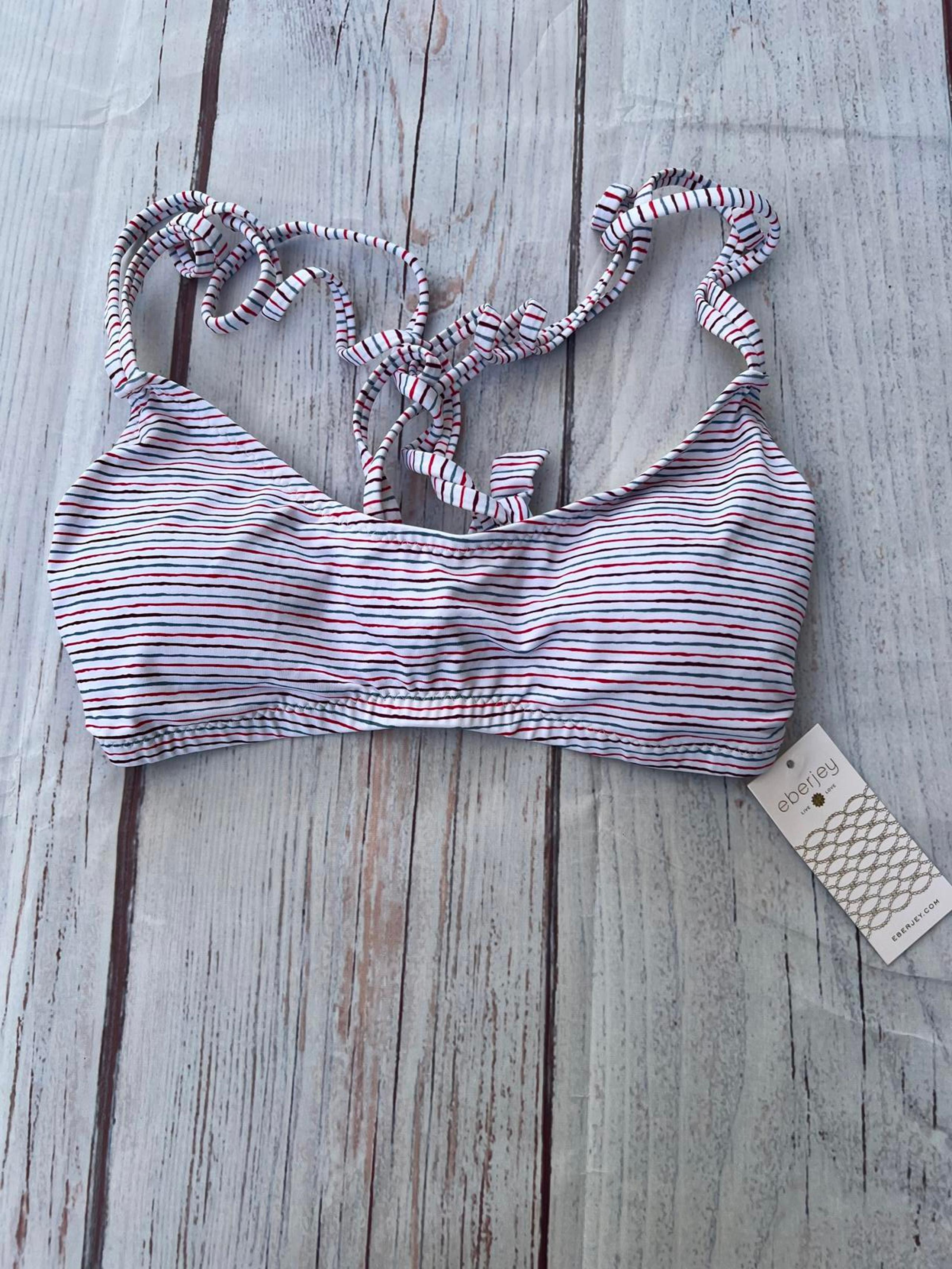 Eberjey Multi Striped Bikini Top - Size M