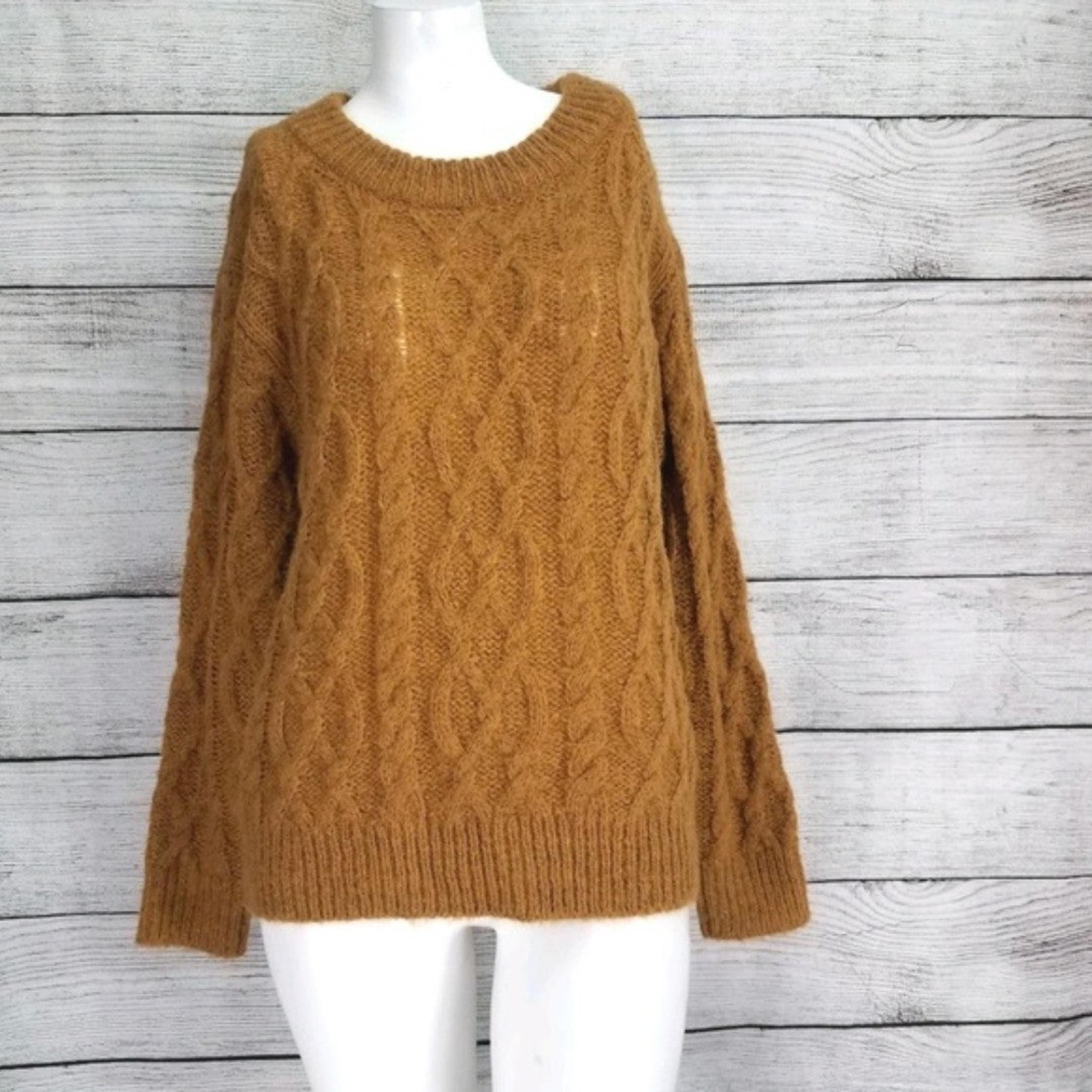 NEW Treasure & Bond M Cable Knit Pullover Sweater Crew neck NWOT $89