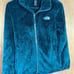 The North Face Osito Plush Fleece Fuzzy Full Zip Womens Green Teal Jacket Small