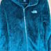 The North Face Osito Plush Fleece Fuzzy Full Zip Womens Green Teal Jacket Small