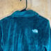 The North Face Osito Plush Fleece Fuzzy Full Zip Womens Green Teal Jacket Small