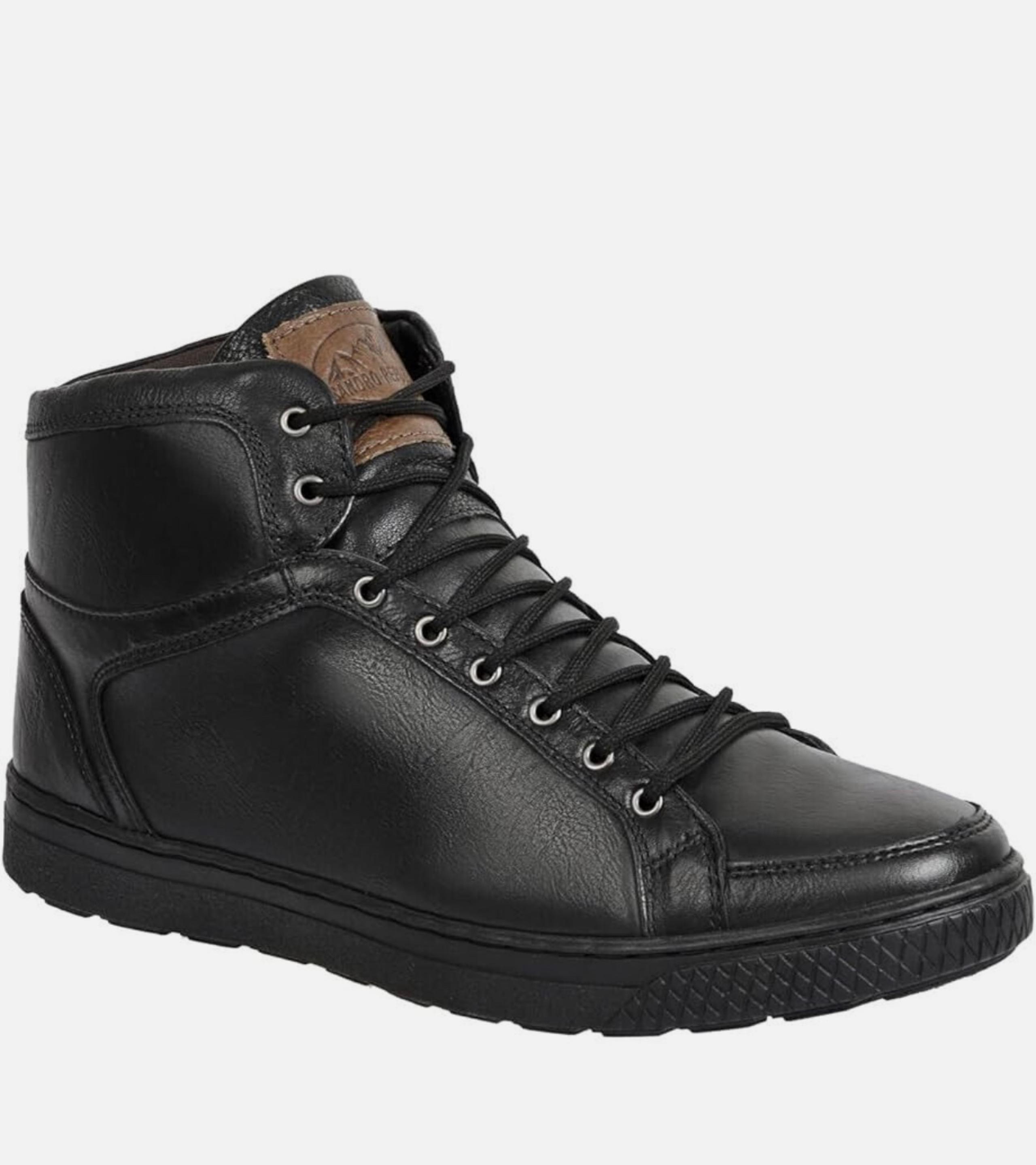 Sandro Moscoloni Men's Wisconsin High-Top Sneaker Shoes, Black, Size 11.5 D
