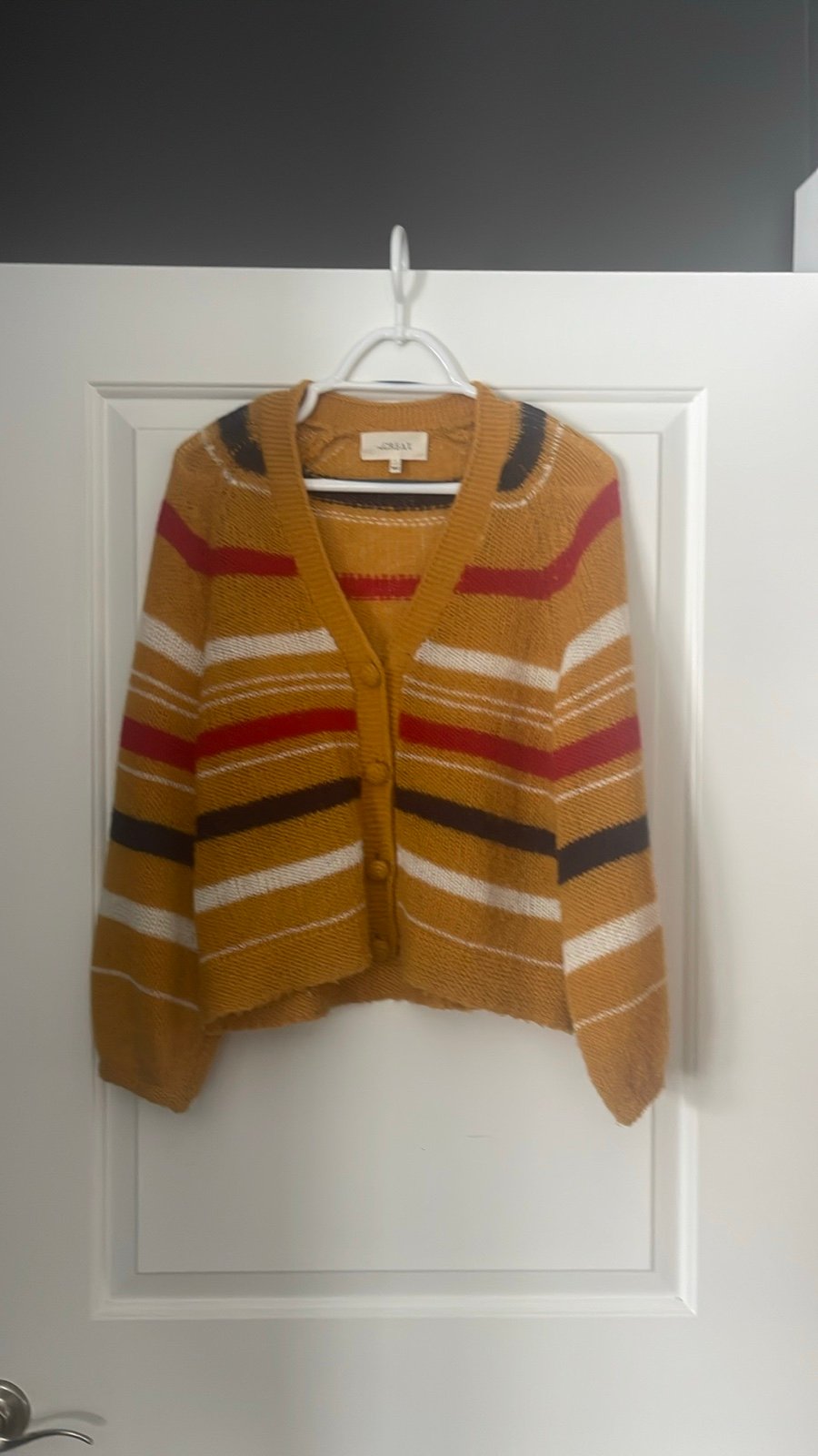 The GREAT yellow striped Cardigan