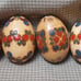 Set of 4 Hand Painted Polish Pisanki Pyrographic Wood Eggs