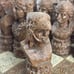 Large Vintage Handmade Aztec Mayan / Conquistador Chess Board carved 17x17x4 In