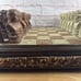 Large Vintage Handmade Aztec Mayan / Conquistador Chess Board carved 17x17x4 In