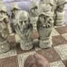 Large Vintage Handmade Aztec Mayan / Conquistador Chess Board carved 17x17x4 In
