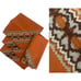 1970s Woven Crewel Linen Napkins Set of 4