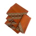1970s Woven Crewel Linen Napkins Set of 4