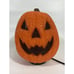 Vintage 1990s Melted Plastic Popcorn Lighted Jack O Lantern Pumpkin Halloween