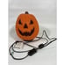 Vintage 1990s Melted Plastic Popcorn Lighted Jack O Lantern Pumpkin Halloween