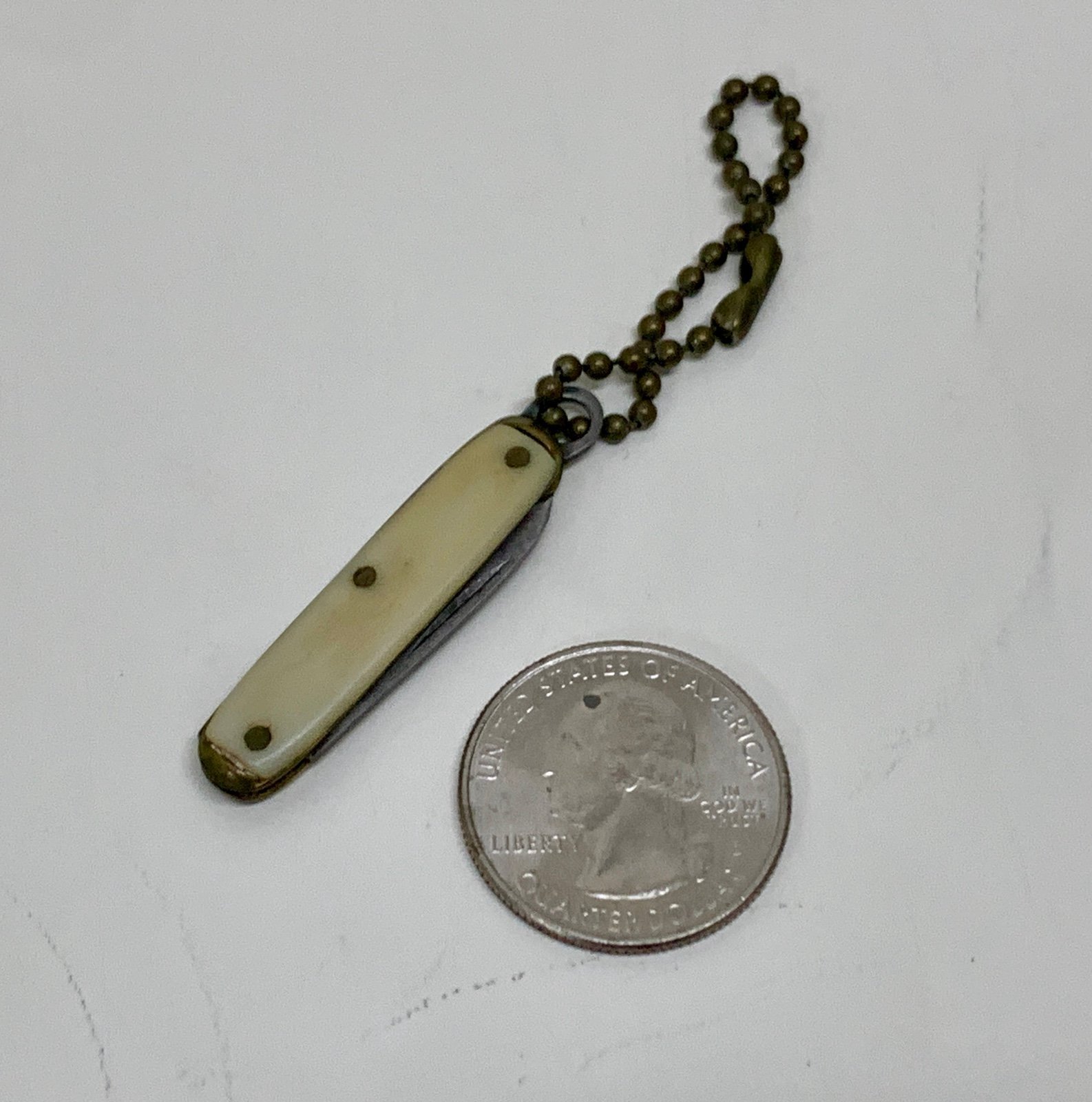 Early 20th Century Antique Organic Functional Miniature Keychain