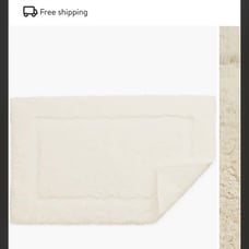 MATOUK Milagro Bath Rug size 21” x 34” Ivory