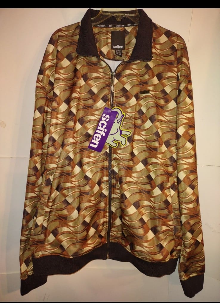 Vintage New with Tags old stock Scifen 2XL zip up jacket.