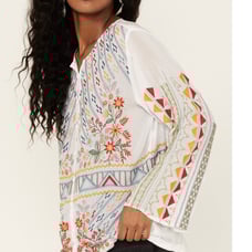 johnny was blouse new with tags embroidered ezra