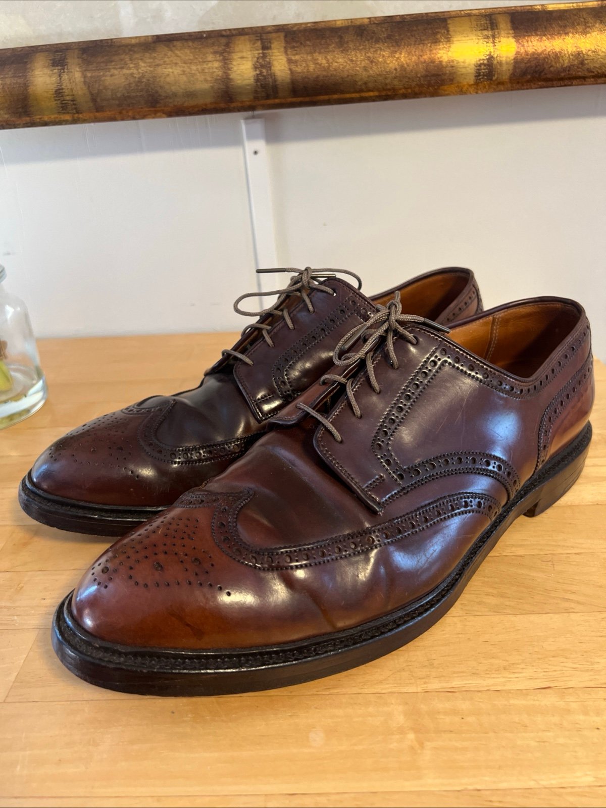 Ralph Lauren made England shell cordovan brogues wingtips dress shoes 13D