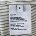 NWOT LAFAYETTE 148 Top S Stripe White Brown Silver Glitter Button Up Stretch