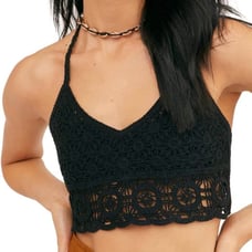 Free People Sydney Crochet Halter Bralet