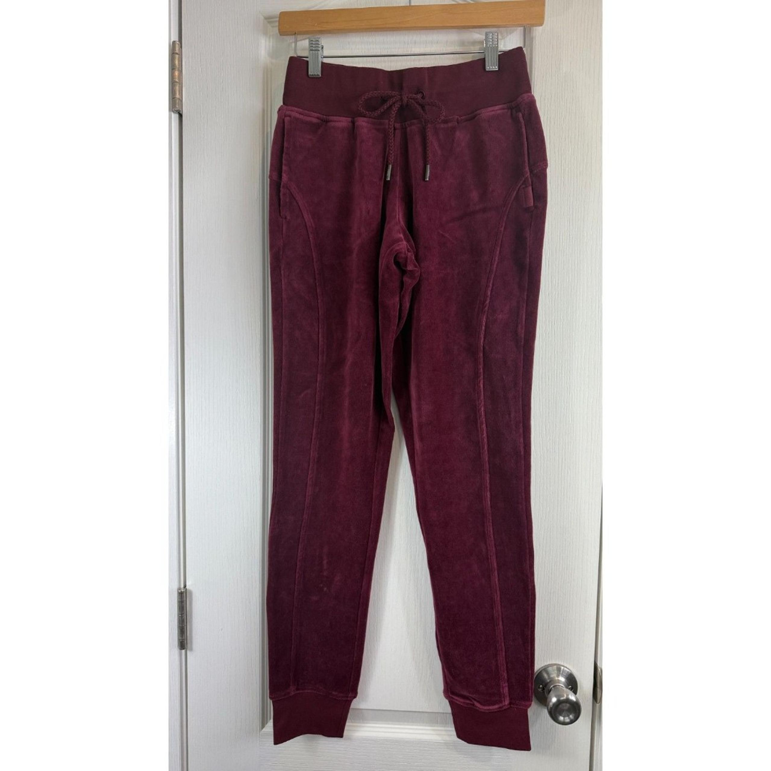 Fenty Puma by Rhianna Women's Velour Fitted Track Pants Tawny Port Size S NWT
