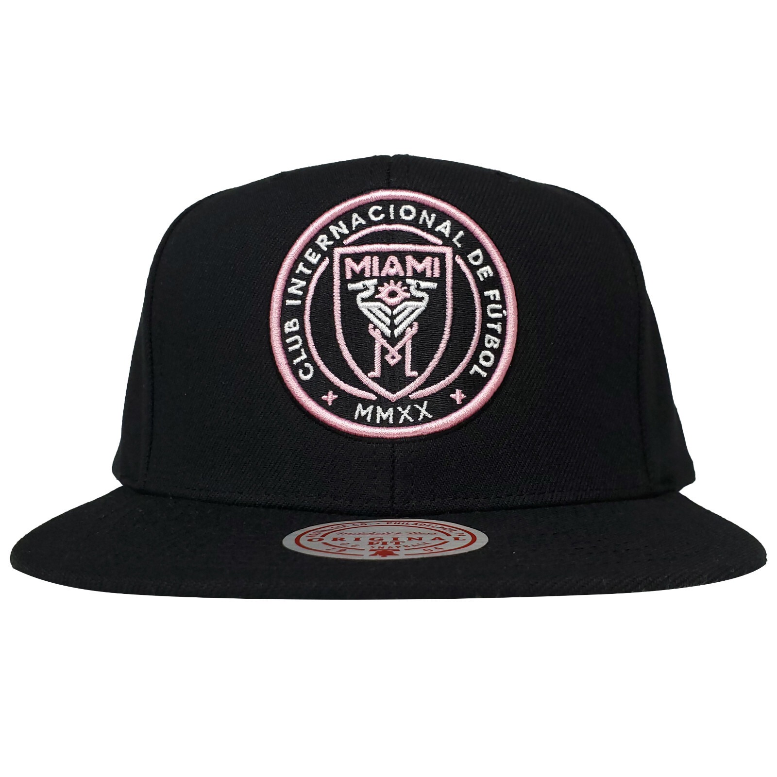 Inter Miami CF Mitchell & Ness MLS Snapback Cap 3D Embroidery Logo Black NWT