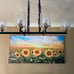 Wall Art Natural Wood Framed Canvas Painting Sunset Sunflowers Picture Poster