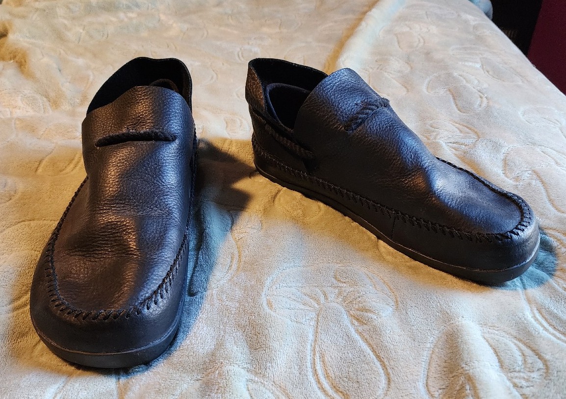 Size 10 OTZ Shoes Men's OG WRL Slip On Black Leather Internal Sock System