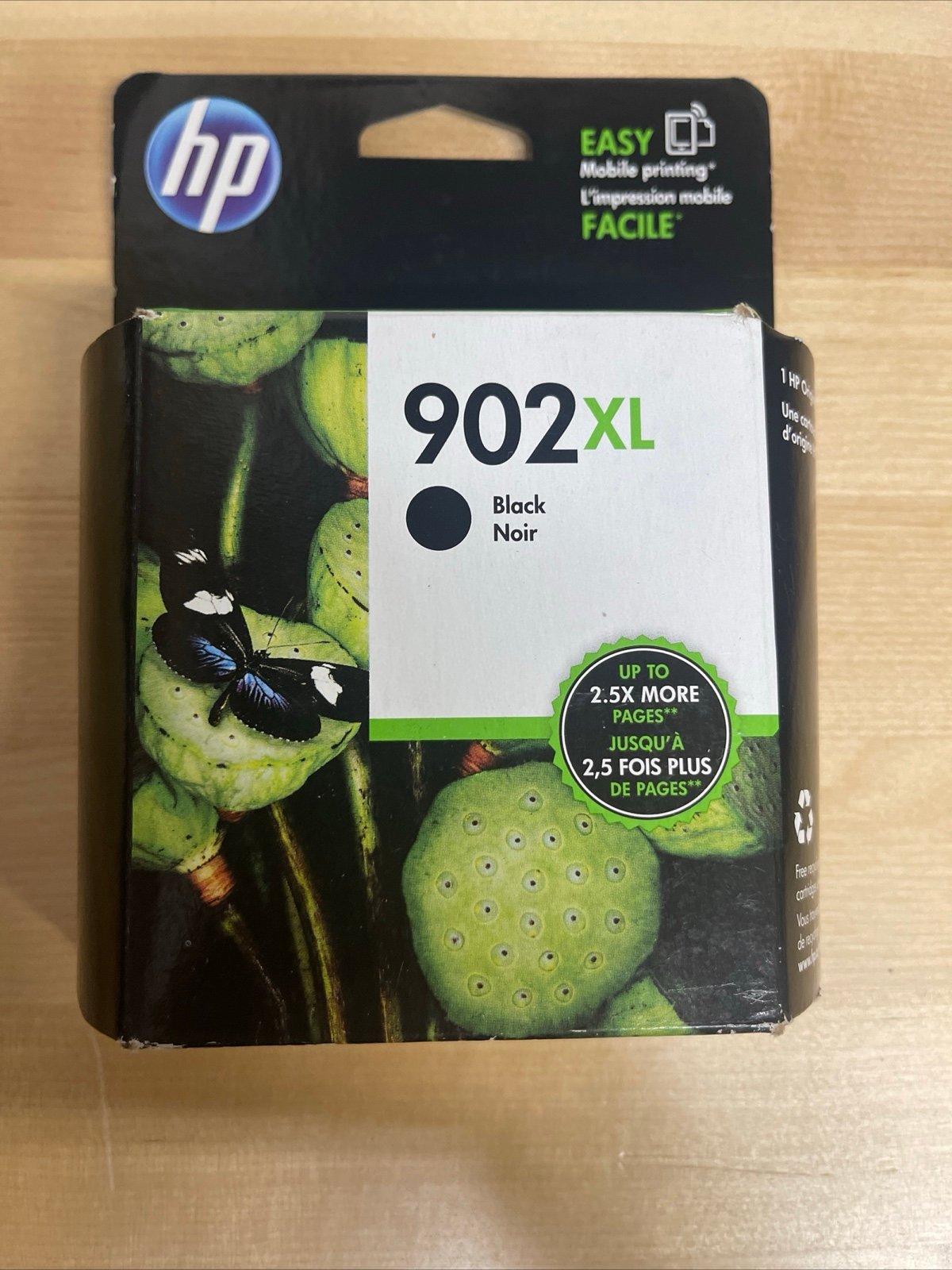 Genuine HP 902XL Black Ink Cartridge (T6M14AN) OEM Expired 2019 NEW & SEALED