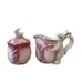 Corner Ruby Spring Collection Pink Cabbage & Bunny Creamer & Sugar Bowl New