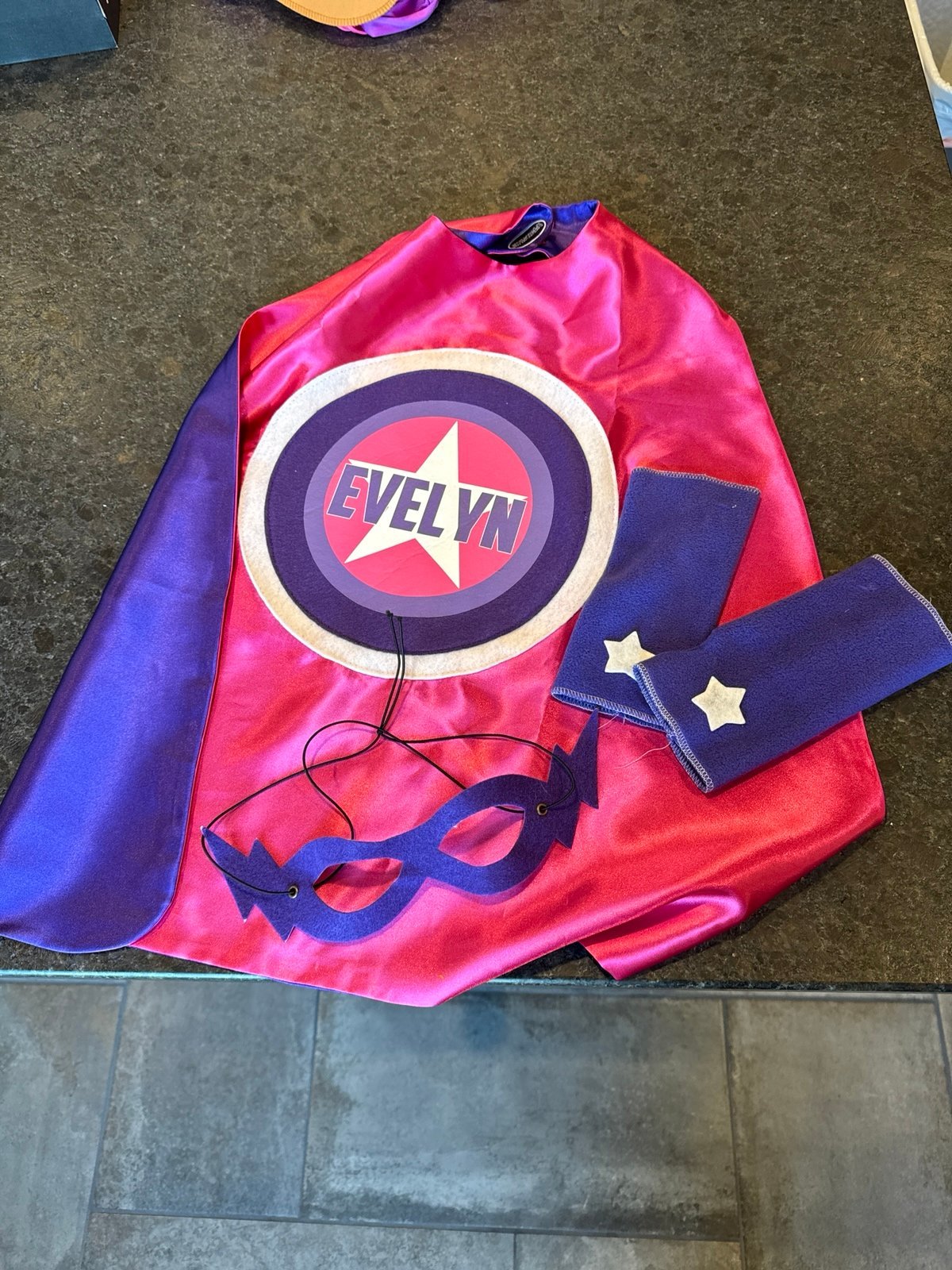 Personalized Evelyn Super hero cape