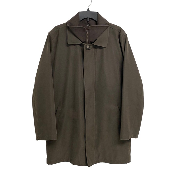 Michael Kors Men's Wool Blend Brown Zip Up Collared Lined Winter Coat Size M