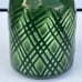 Haeger Textured Cross Hatch Green Bud Vase Spout Design 8.5 Tall