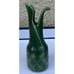 Haeger Textured Cross Hatch Green Bud Vase Spout Design 8.5 Tall