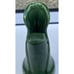 Haeger Textured Cross Hatch Green Bud Vase Spout Design 8.5 Tall