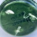 Haeger Textured Cross Hatch Green Bud Vase Spout Design 8.5 Tall