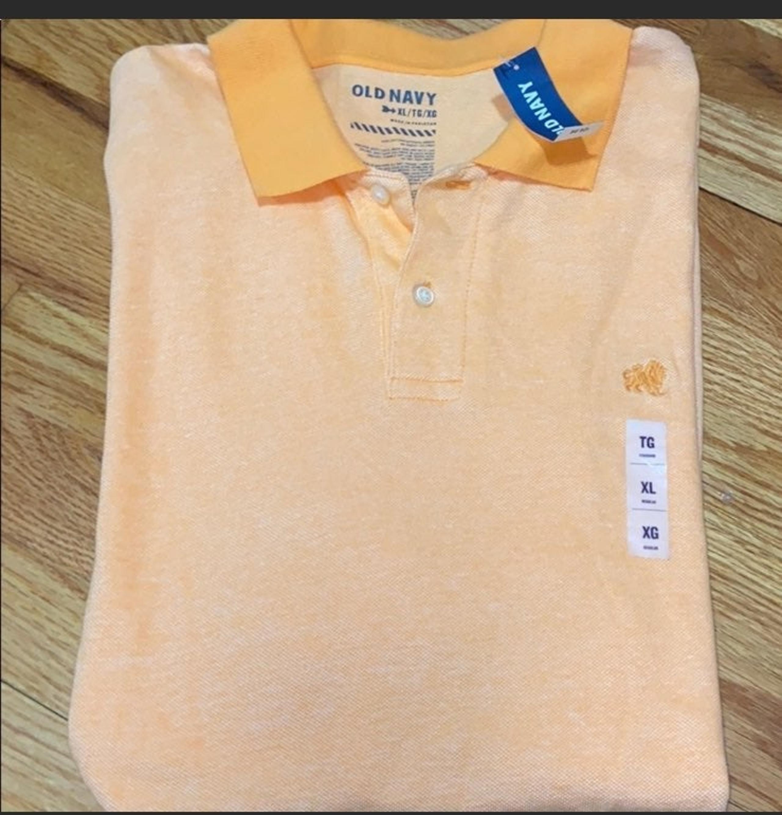 Mens new old navy orange Polo Shirt