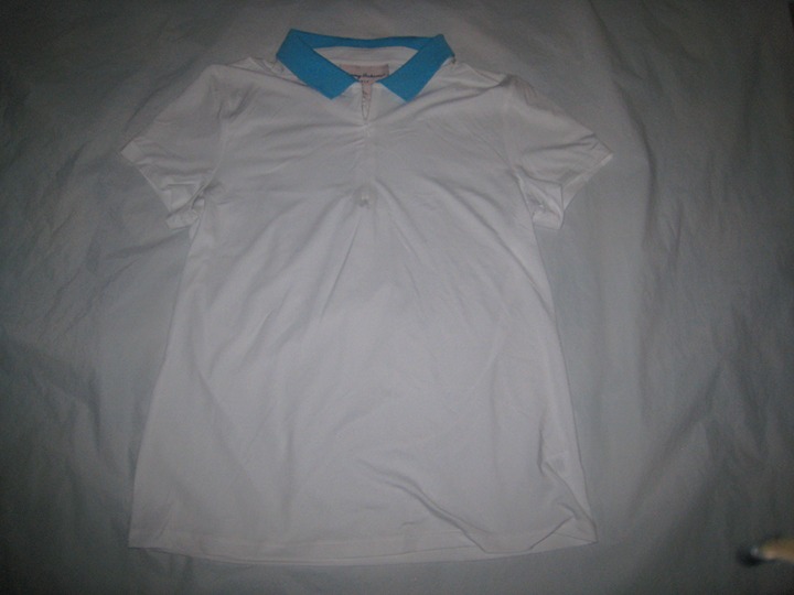 TOMMY BAHAMA Women's Active 1/4 Zip Golf Polo Shirt NWT White/Blue Sz L
