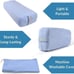 NEW Yoga Bolster Pillow for Restorative Yoga & Meditation and Leg Stretch Strap