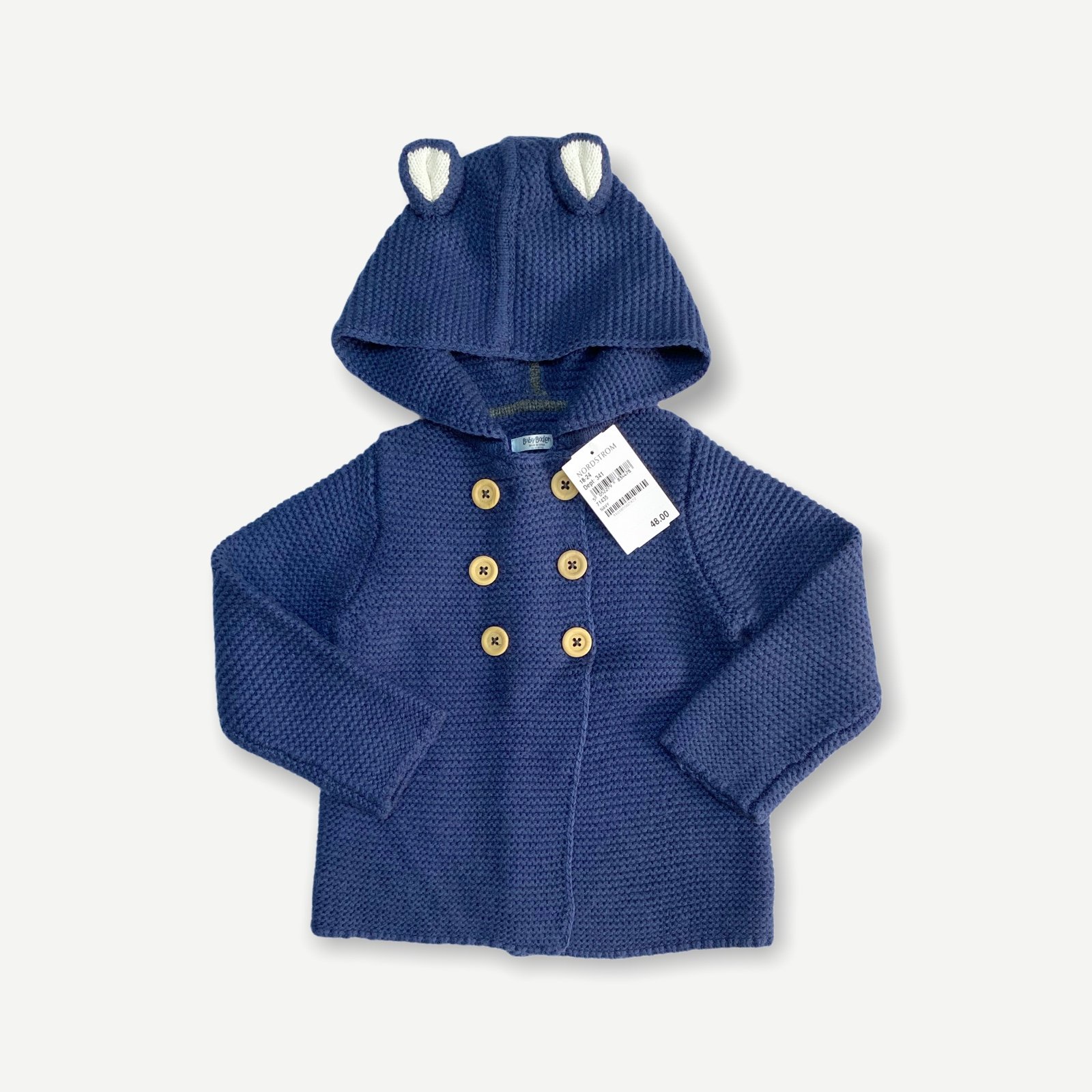 NEW Baby Boden 18-24 Months Navy Knit Jacket