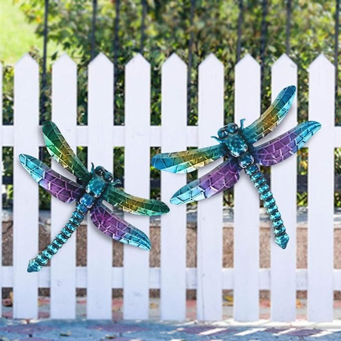 Metal dragonfly wall art