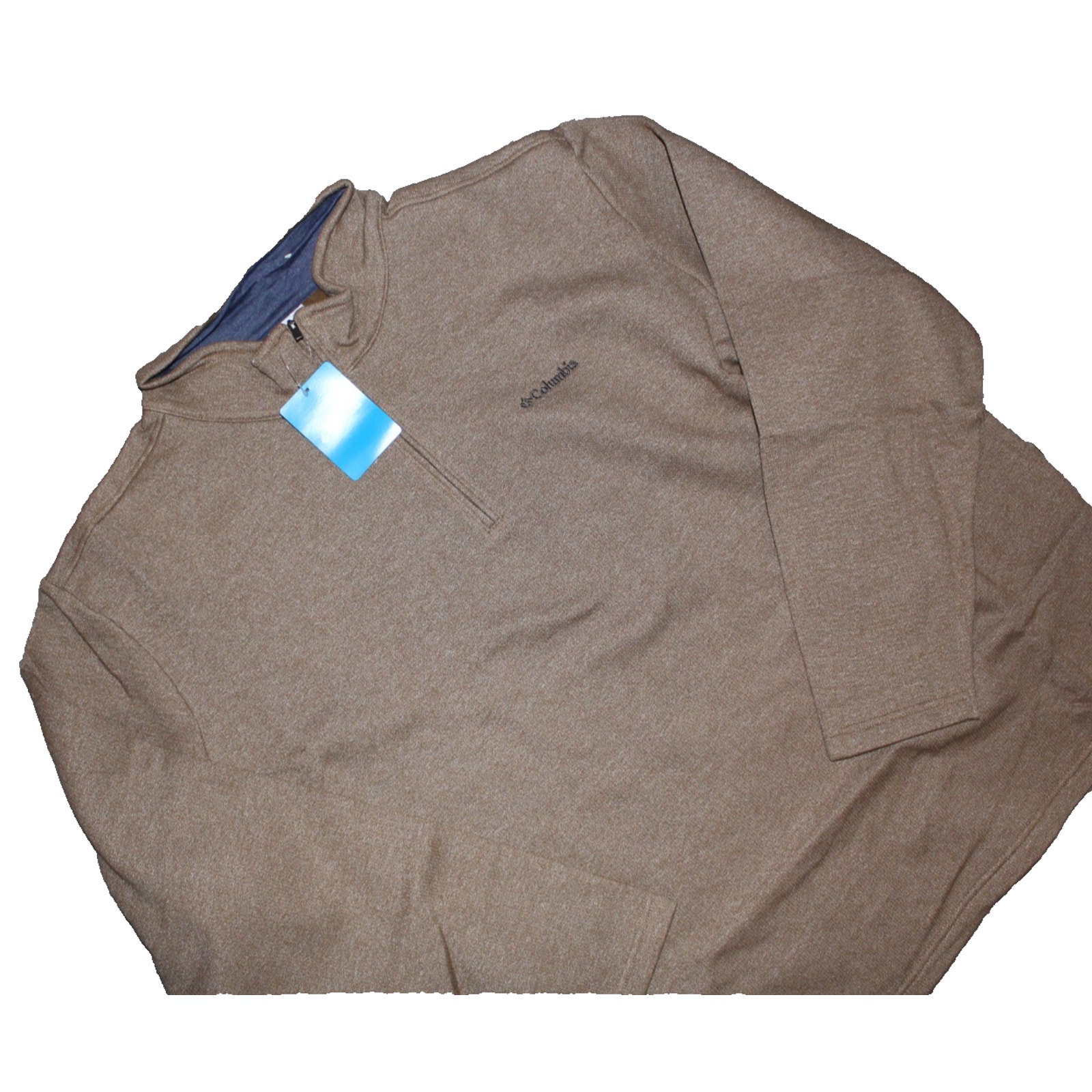 NWT Men's Big & Tall Columbia Great Hart Mountain III Half Zip Pullover 4X TAN