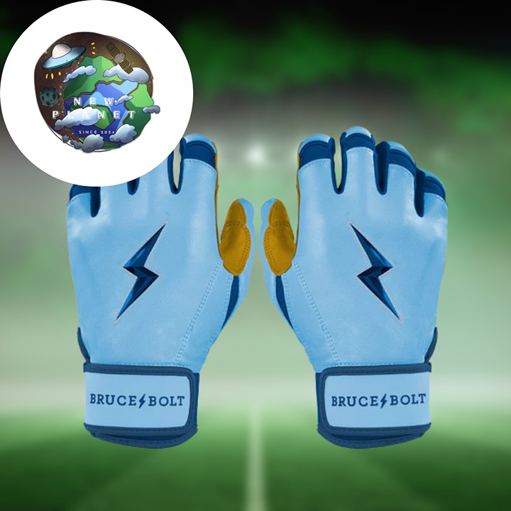 NWT BB Adult Creator Series Short Cuff Batting Gloves | Carolina Blue| Sz: M |85