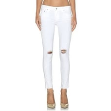 Mother The Looker Ankle Fray 28 6 Little Miss Innocent? White Jeans Distressed