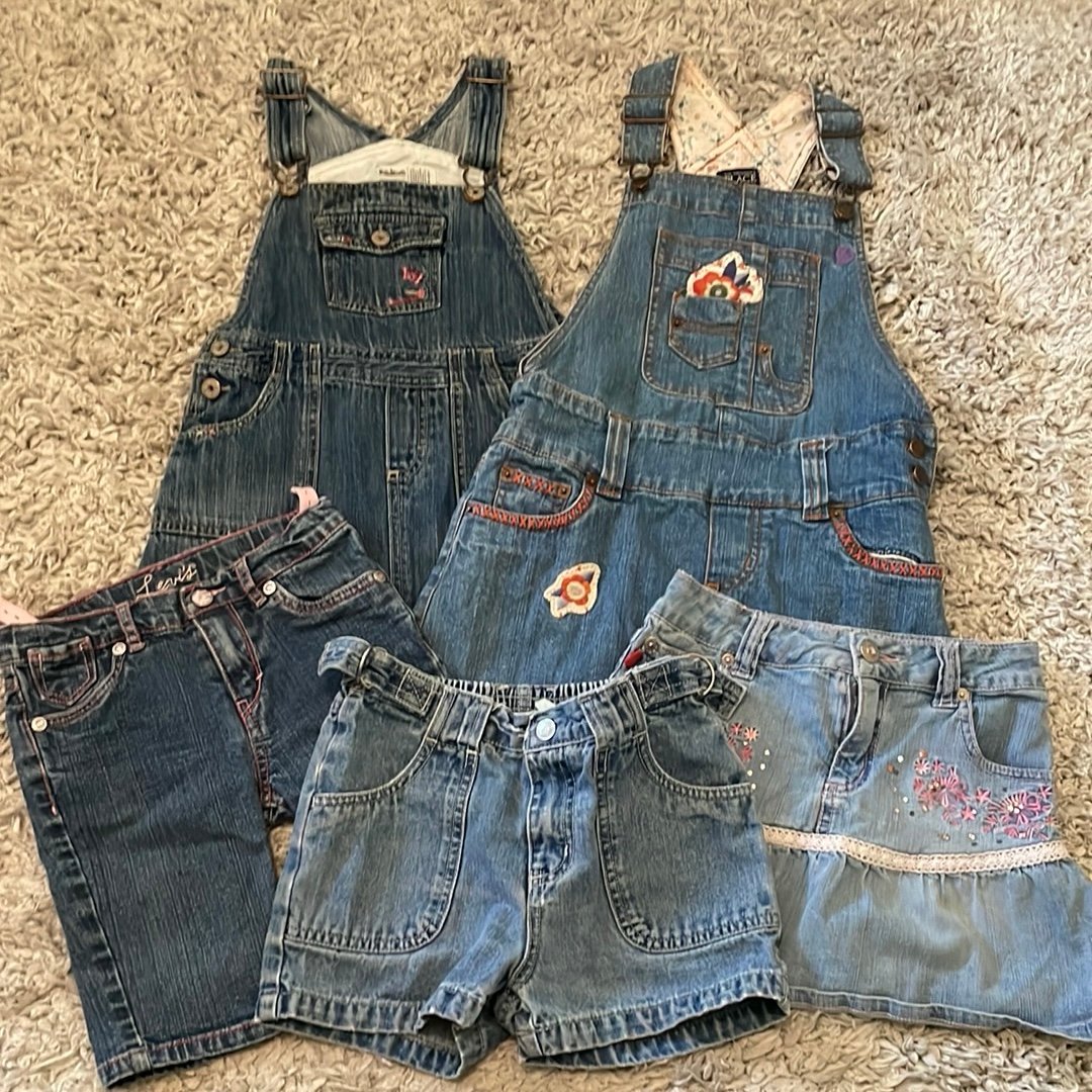Bundle of Summer Denim Clothes, Size 6X/7