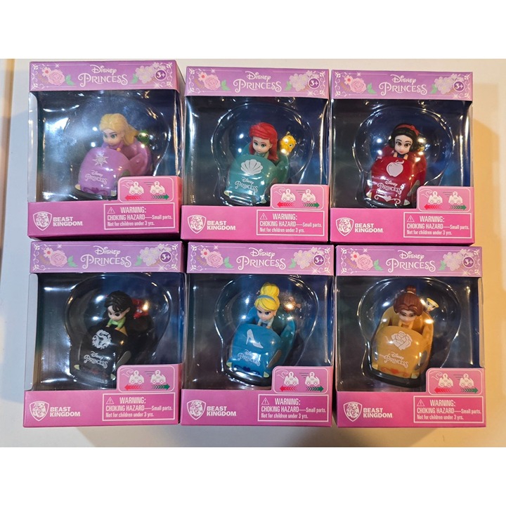 Set of 6 Disney Princesses Pull Cars Beast Kingdom